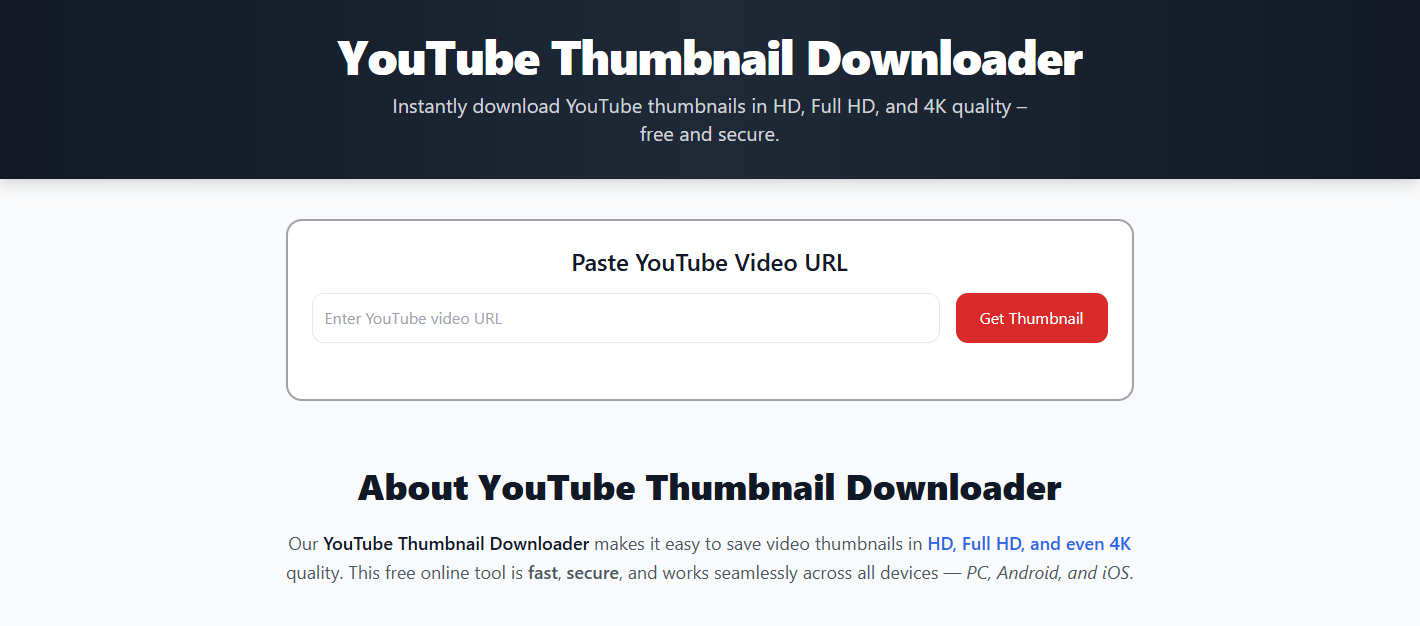  YouTube Thumbnail Grabber